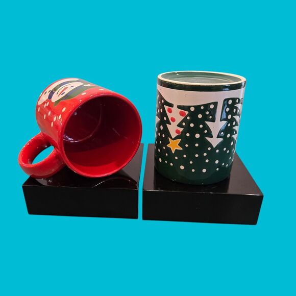 Rare Ornamental Tree Gold Star Waechtersbach Spain GRN Mug & Holiday Red Snowman - Picture 7 of 10